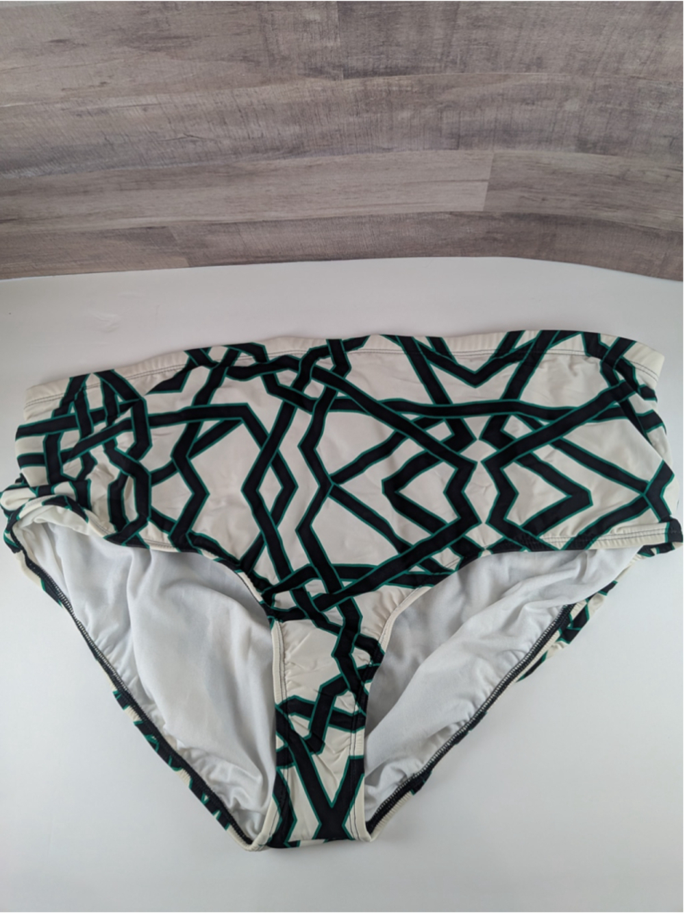 Alex Marie Bikini Bottom 24W White Black Green Geometric
